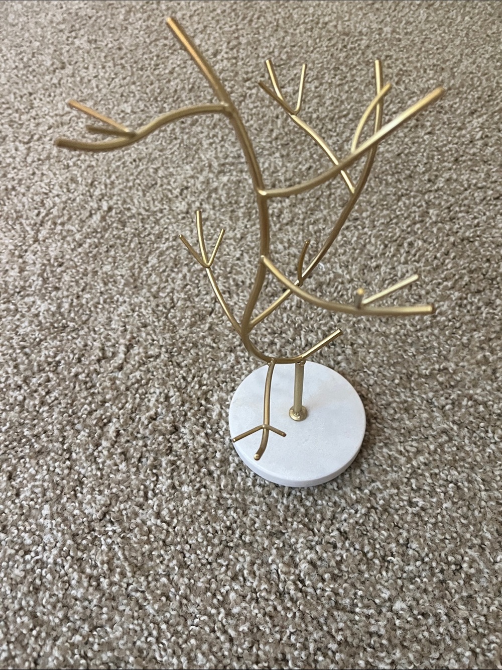 Marshalls Gold Jewelry Branch Stand with White Base